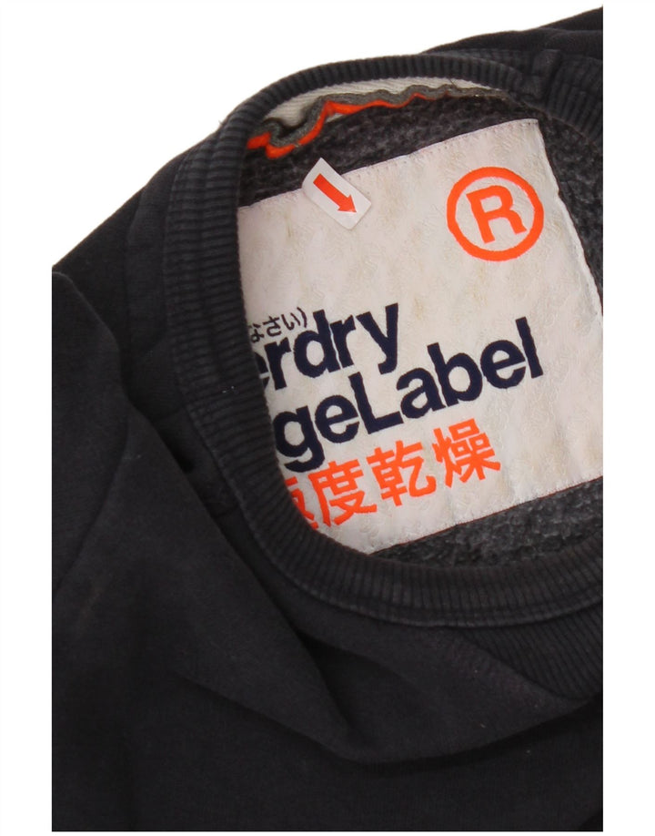 SUPERDRY Hombre Sudadera Jumper Small Azul Marino Algodón