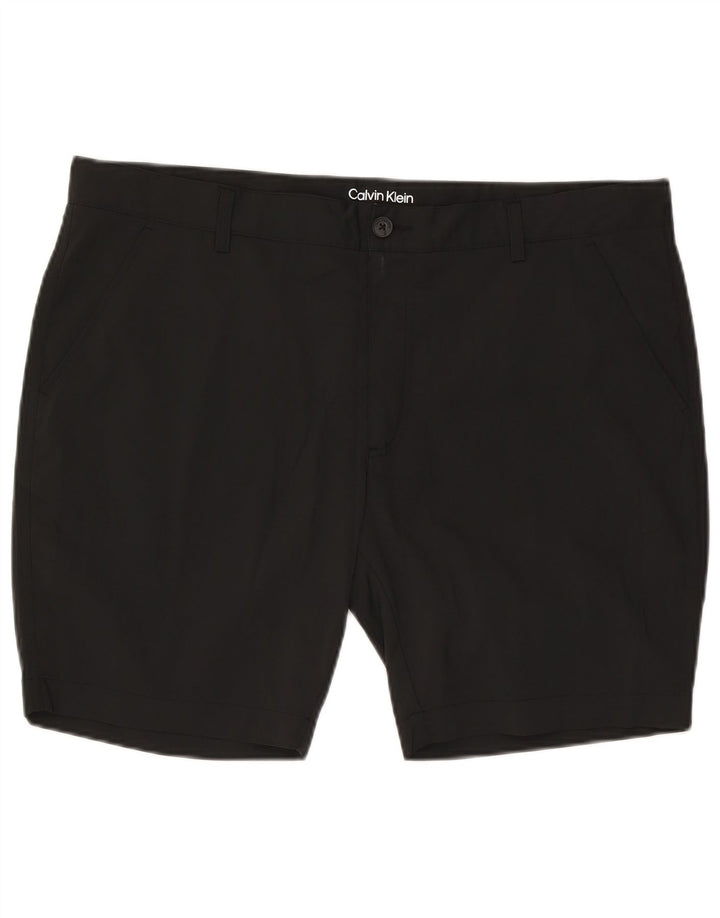 Calvin Klein Pantalones cortos chinos para hombre W40 XL Poliéster negro