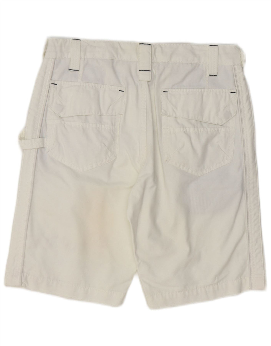 ELLESSE Pantalones cortos chinos para hombre IT 48 Medium W32 Algodón blanco