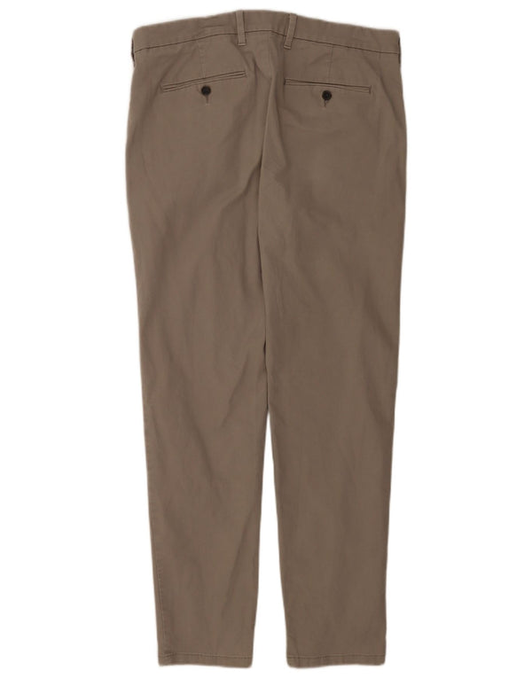 Marks & Spencer Pantalones chinos ajustados para hombre W34 L31 Algodón gris