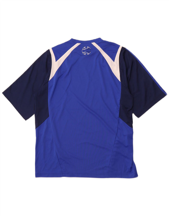 ADIDAS Hombre Camiseta Top Azul Medio Colorblock Poliéster Deportes