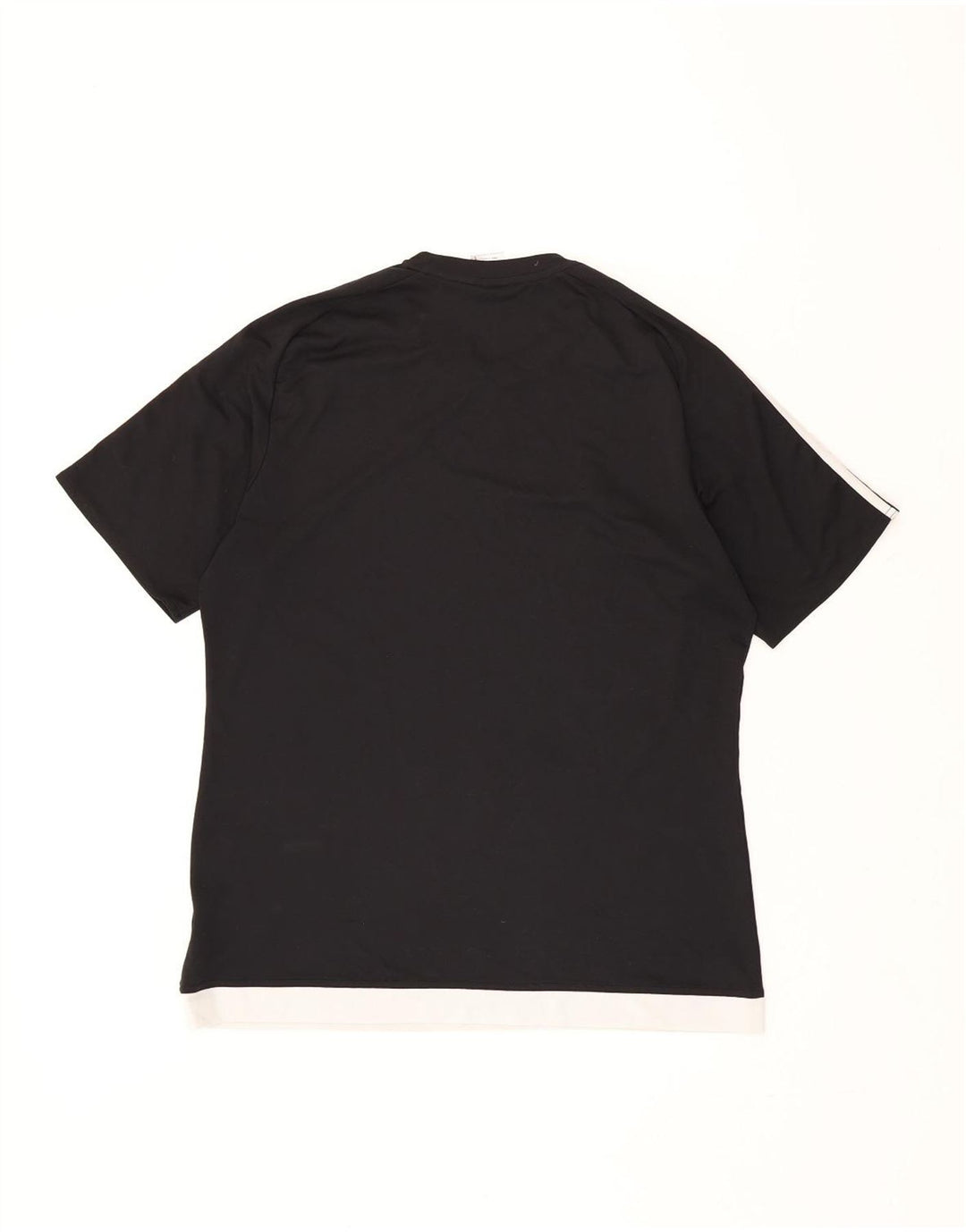 ADIDAS Camiseta Climalite para hombre Top Grande Negro Colorblock Poliéster
