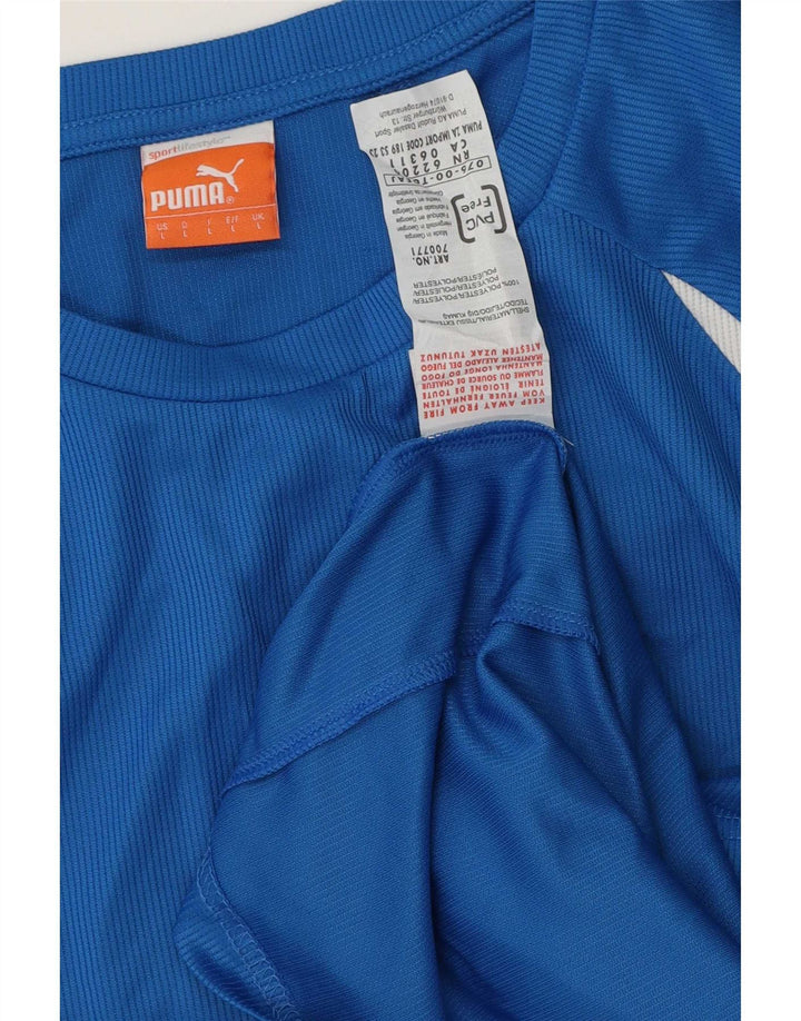 Puma Camiseta de manga larga para hombre Poliéster a rayas azules grandes