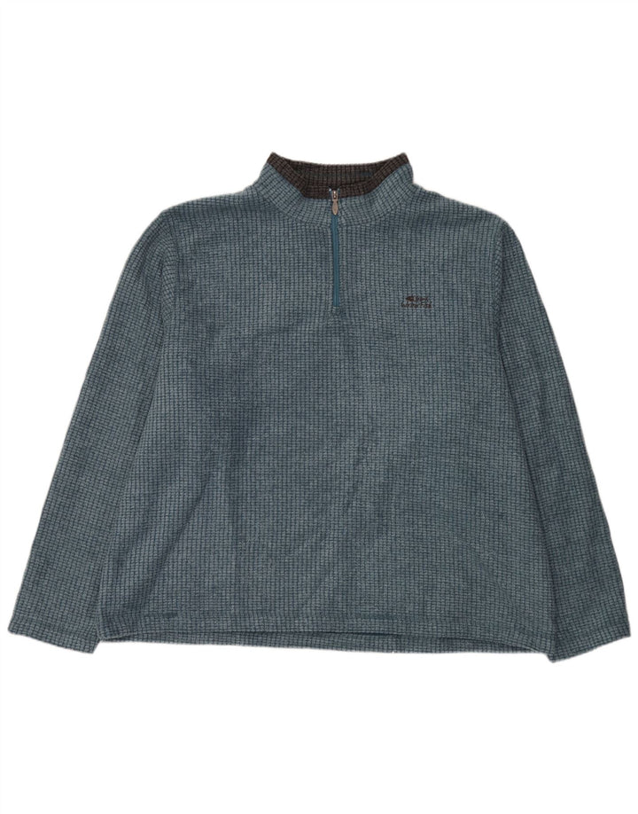 Weird Fish - Sudadera con cuello y cremallera para hombre, talla 5XL, color azul