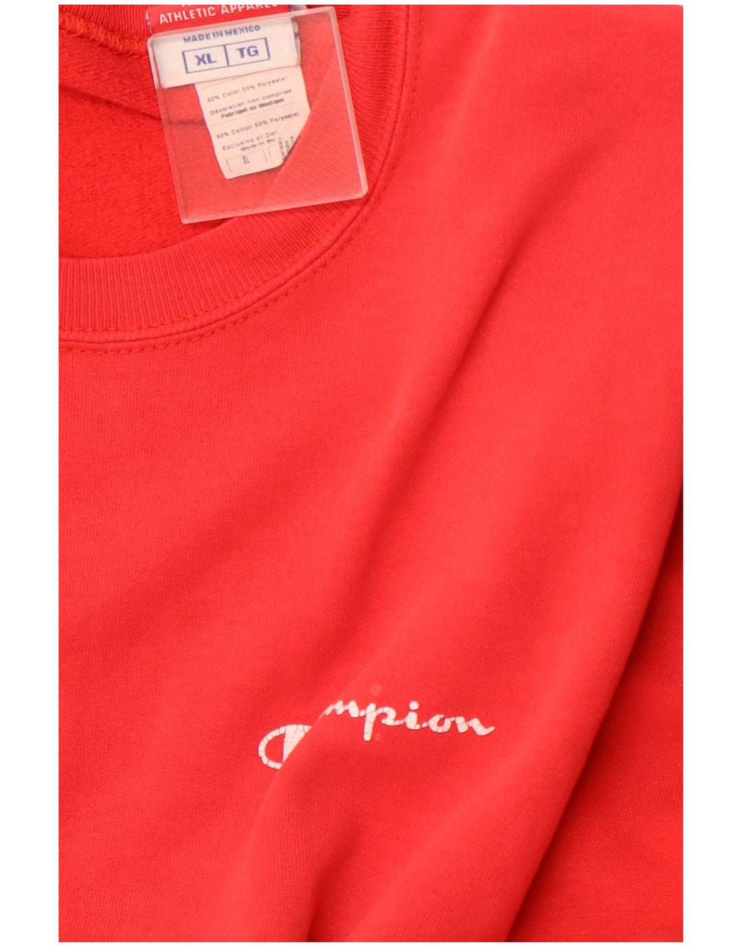 CHAMPION Sudadera Hombre Jumper XL Algodón Rojo