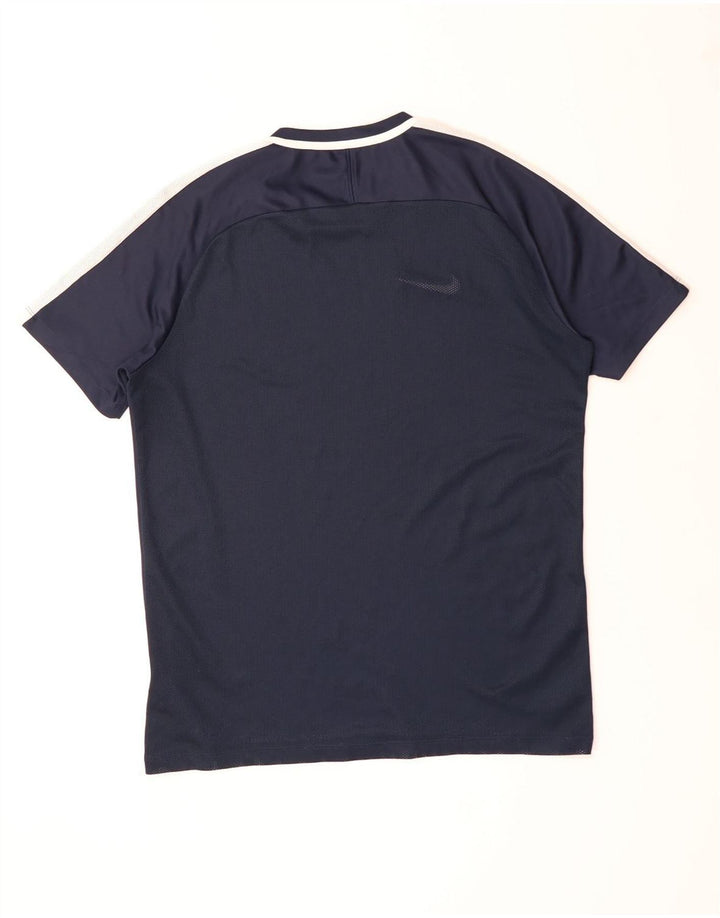 NIKE Camiseta Dri Fit para Hombre Top Grande Azul Marino Colorblock Poliéster
