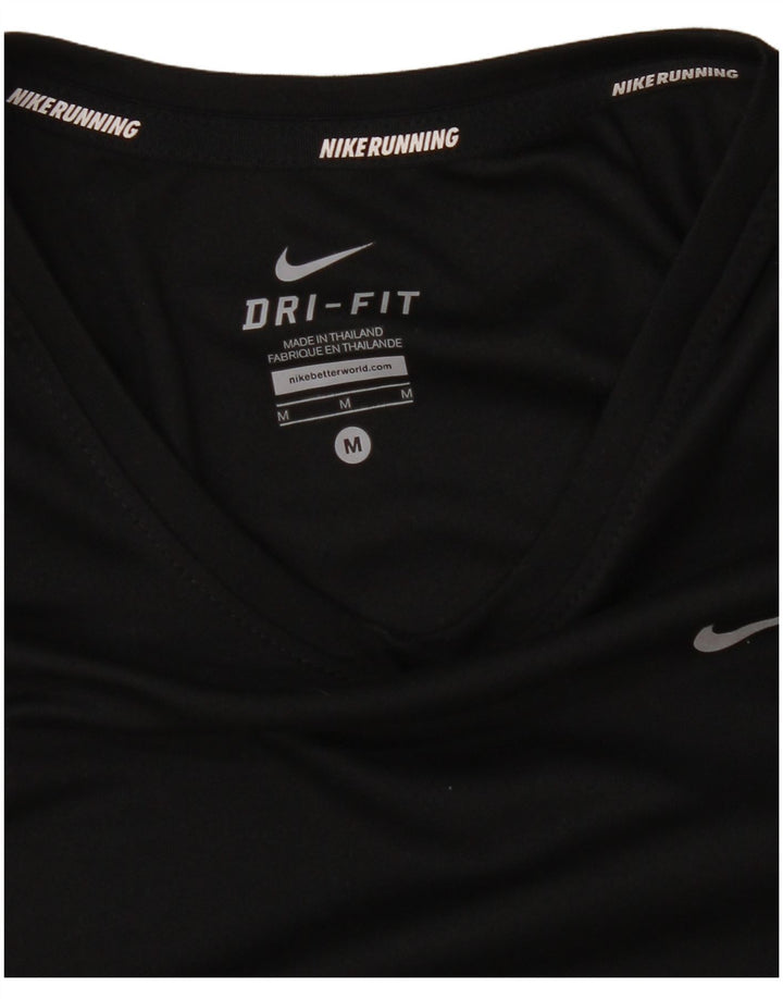 Nike Mujer Dri Fit Top Manga Larga UK 44 Mediano Negro