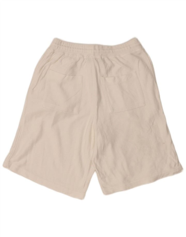 Zara Hombre Shorts Deportivos Pequeños Algodón Blanco