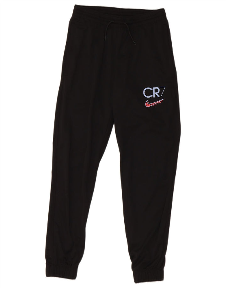 Nike CR7 - Pantalón de chándal para niño, 10-11 años, tamaño mediano, negro, poliéster