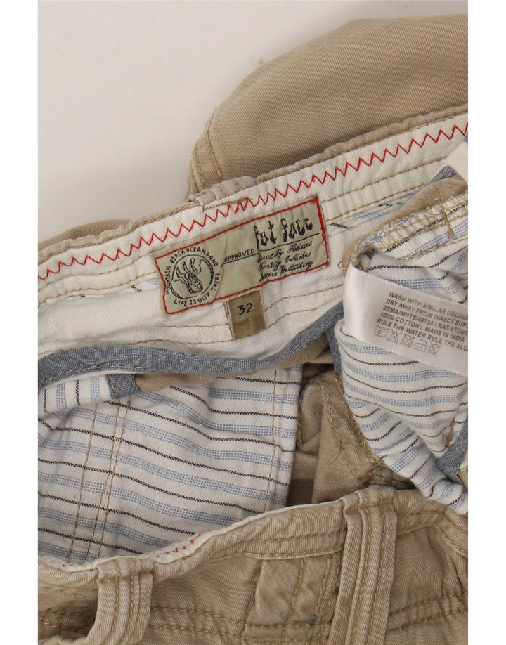 Pantalones cortos informales para hombre Fat Face Medium W32 Algodón beige