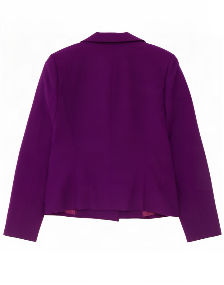 Zara - Chaqueta tipo blazer con doble botonadura para mujer, talla 40, color morado
