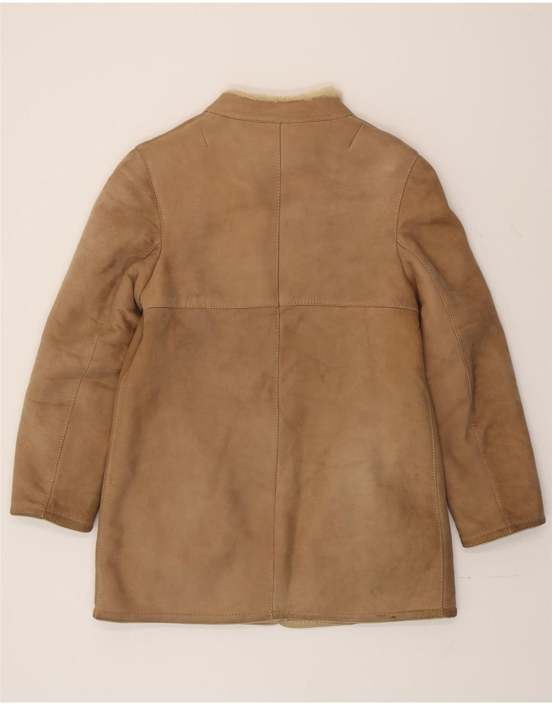 Vintage mujer shearling abrigo IT 44 Medio Beige Shearling