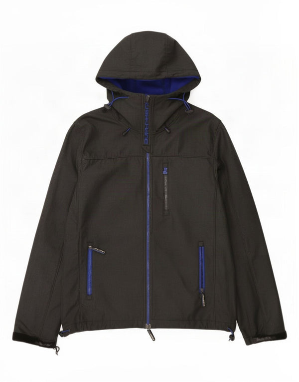 Superdry Chaqueta Cortavientos con Capucha y Estampado Windcheater para Hombre UK 42 XL Gris