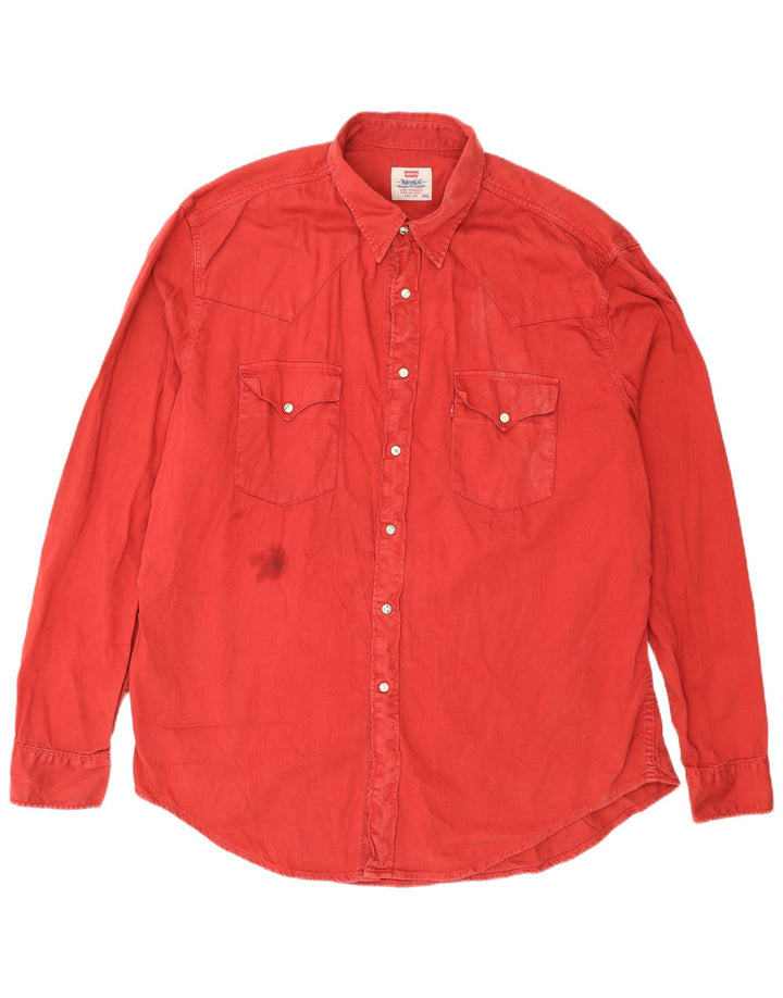 Camisa Levi's Hombre 2XL Algodón Rojo
