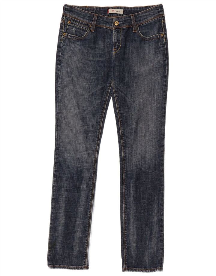 Levi's Hombre 571 Slim Jeans W31 L34 Algodón Azul