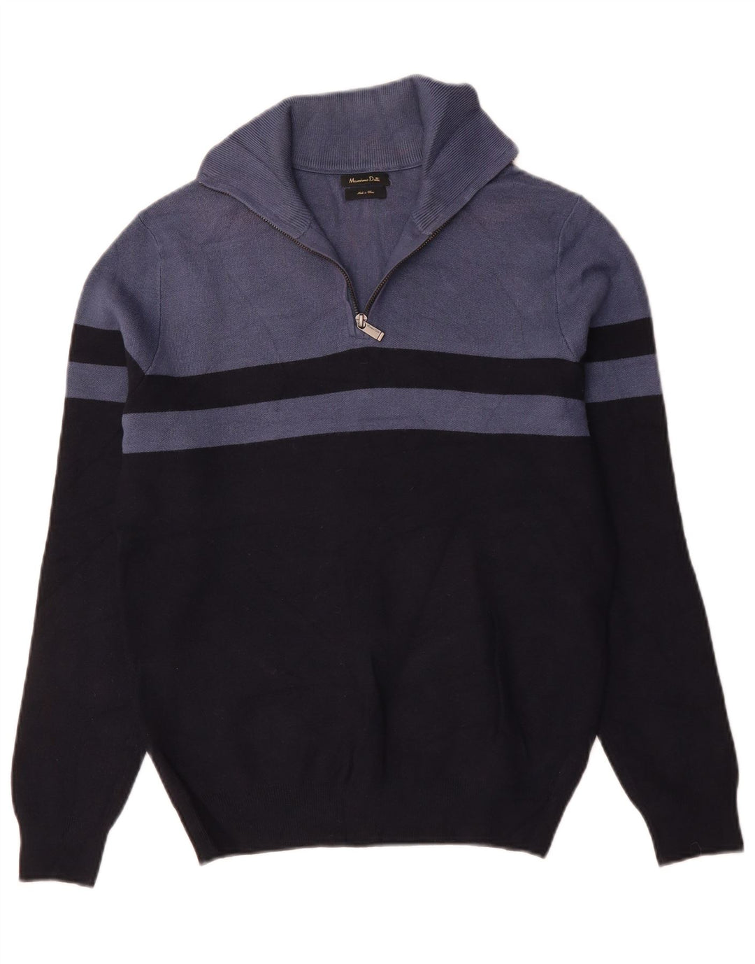 Massimo Dutti Jersey con cuello y cremallera para mujer UK 44 Medium Azul marino