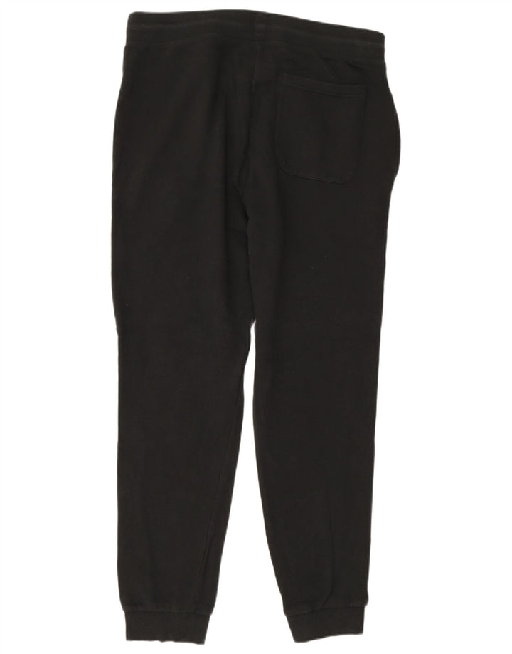 JACK & JONES Hombre Pantalones de chándal con estampado gráfico Joggers Large Black Cotton