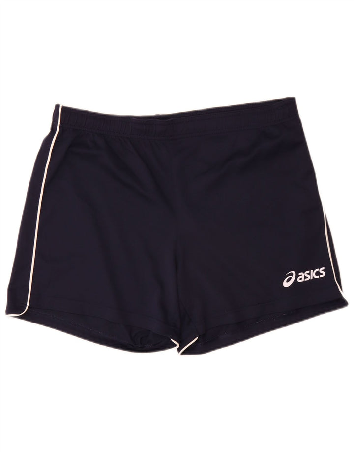 Asics - Pantalones cortos deportivos para hombre, talla grande, poliéster azul marino