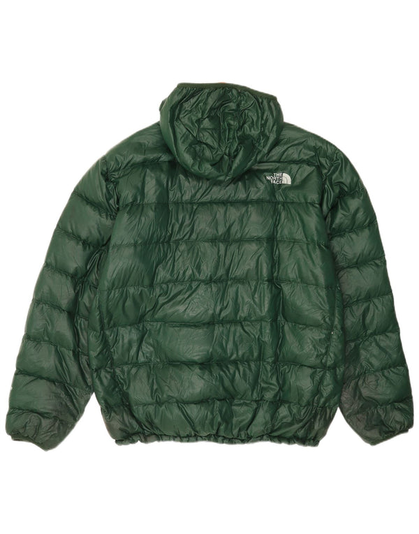 The North Face Mens Hooded Padded Jacket UK 42 XL Green Nylon