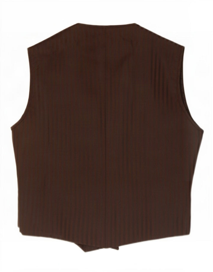Chaleco Vintage Hombre XL Poliéster Rayas Marrón