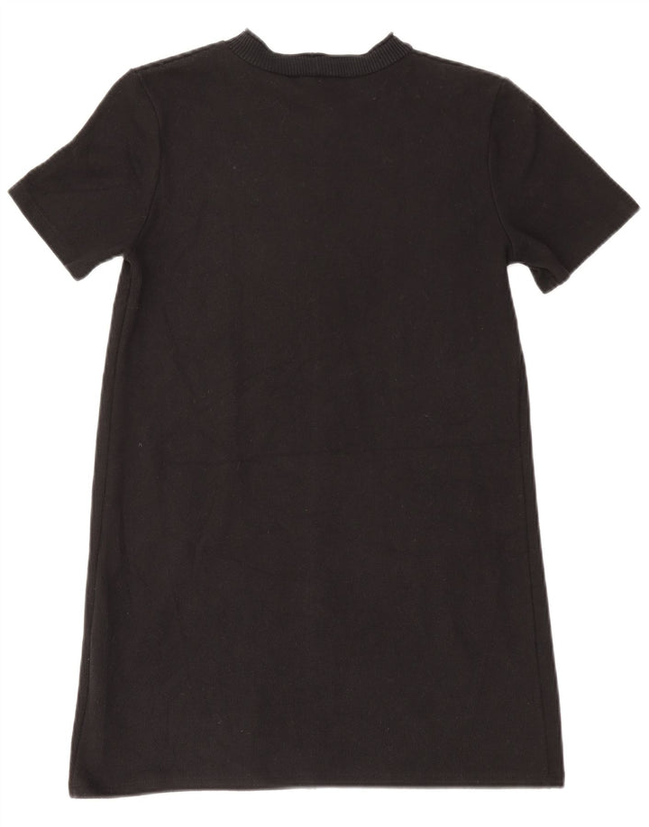 Zara Vestido tipo jersey para mujer UK 44 Mediano Poliéster negro