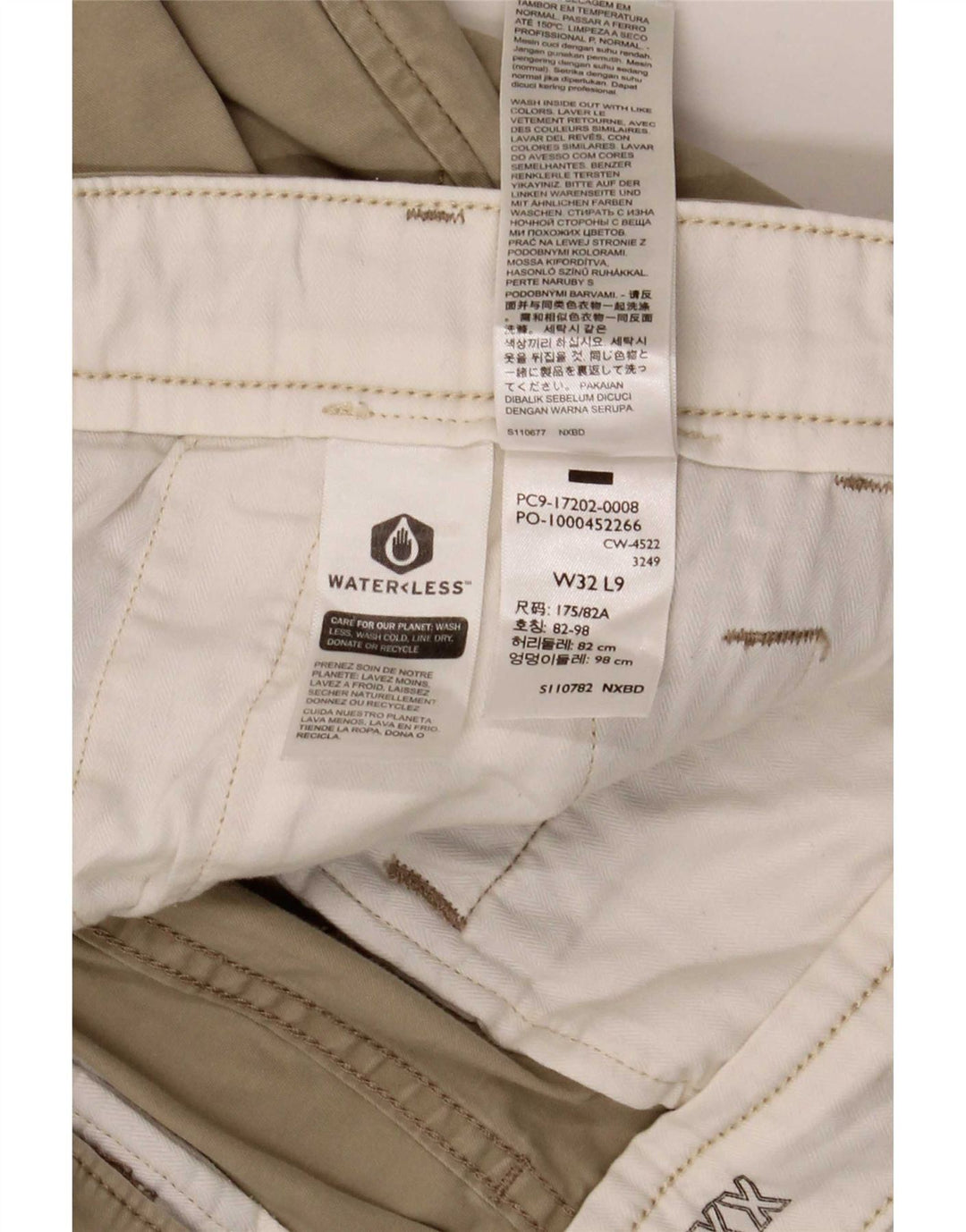 Pantalones cortos chinos Levi's para hombre W32 Algodón beige medio