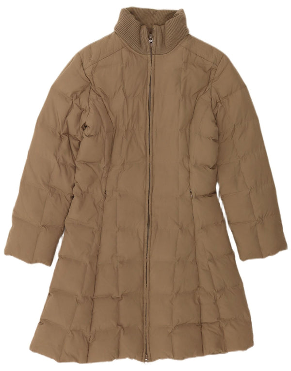 Napapijri Abrigo acolchado para mujer UK 40 Small Marrón Poliéster