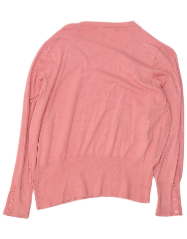 Marks & Spencer Jersey con Cuello Barco para Mujer UK 40 XL Viscosa Rosa