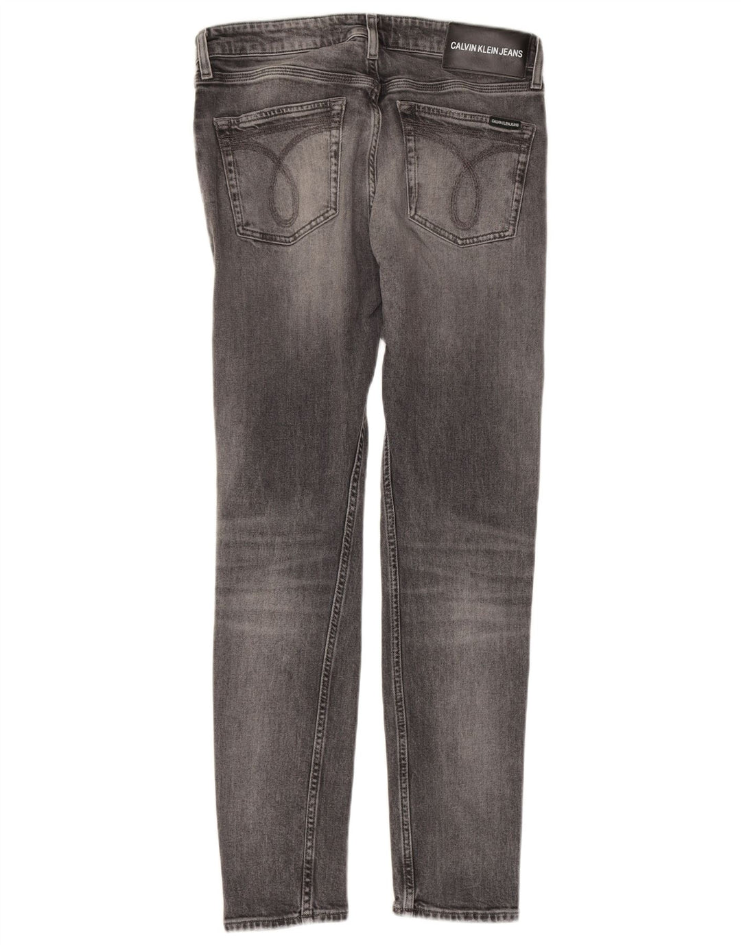 Vaqueros pitillo para mujer CALVIN KLEIN W31 L32 Algodón gris