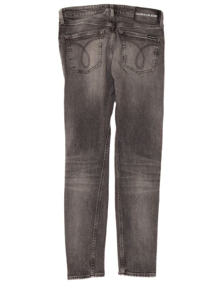 Vaqueros pitillo para mujer CALVIN KLEIN W31 L32 Algodón gris