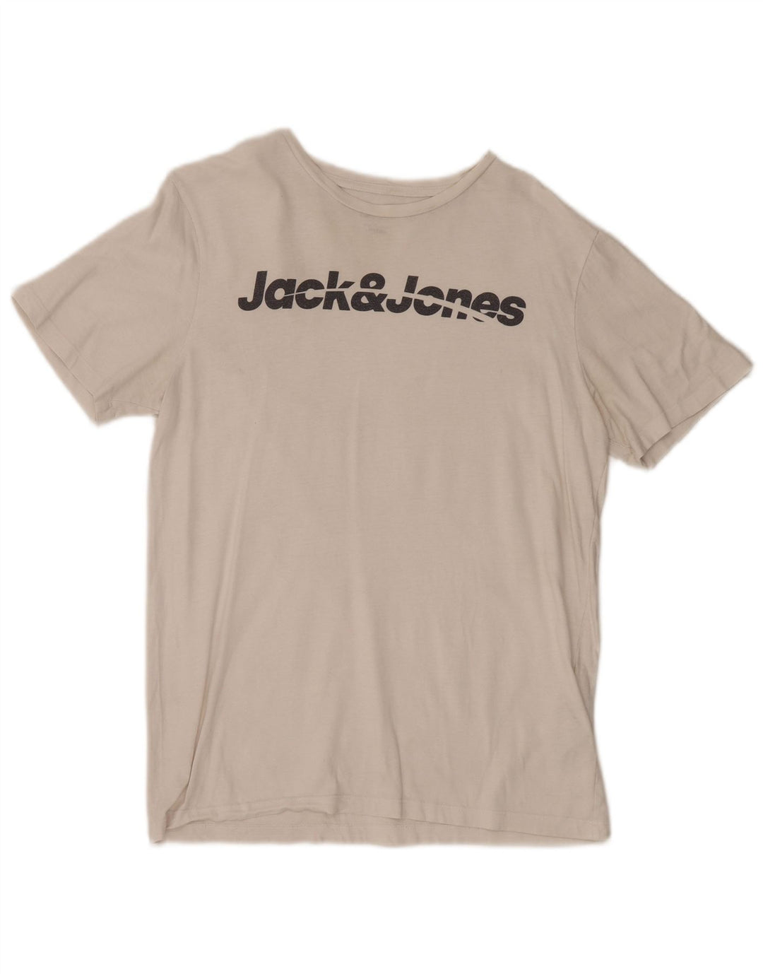 Jack & Jones Camiseta con gráfico de corte regular para hombre Top mediano de algodón blanco