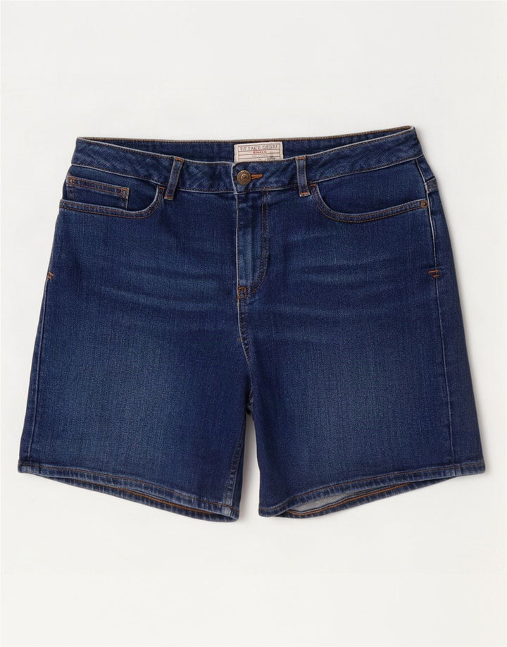 Pantalones cortos vaqueros para mujer Fat Face UK 12 Medium W30 Algodón azul