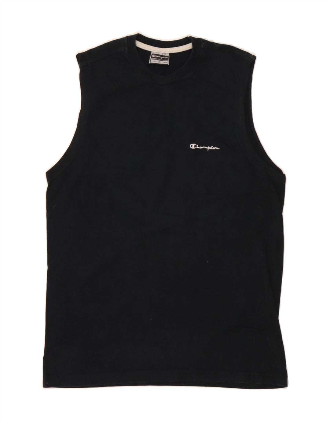 CHAMPION Womens Vest Top UK 16 Large Black Cotton Vintage Champion and Second-Hand Champion from Messina Hembry 