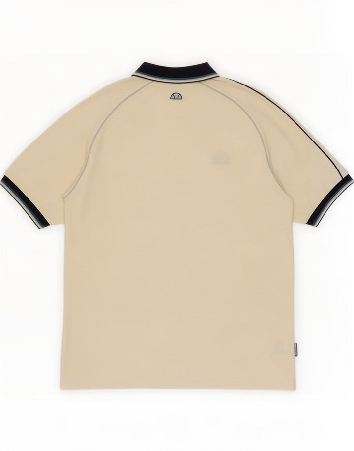 Polo Ellesse para hombre de algodón blanco roto grande