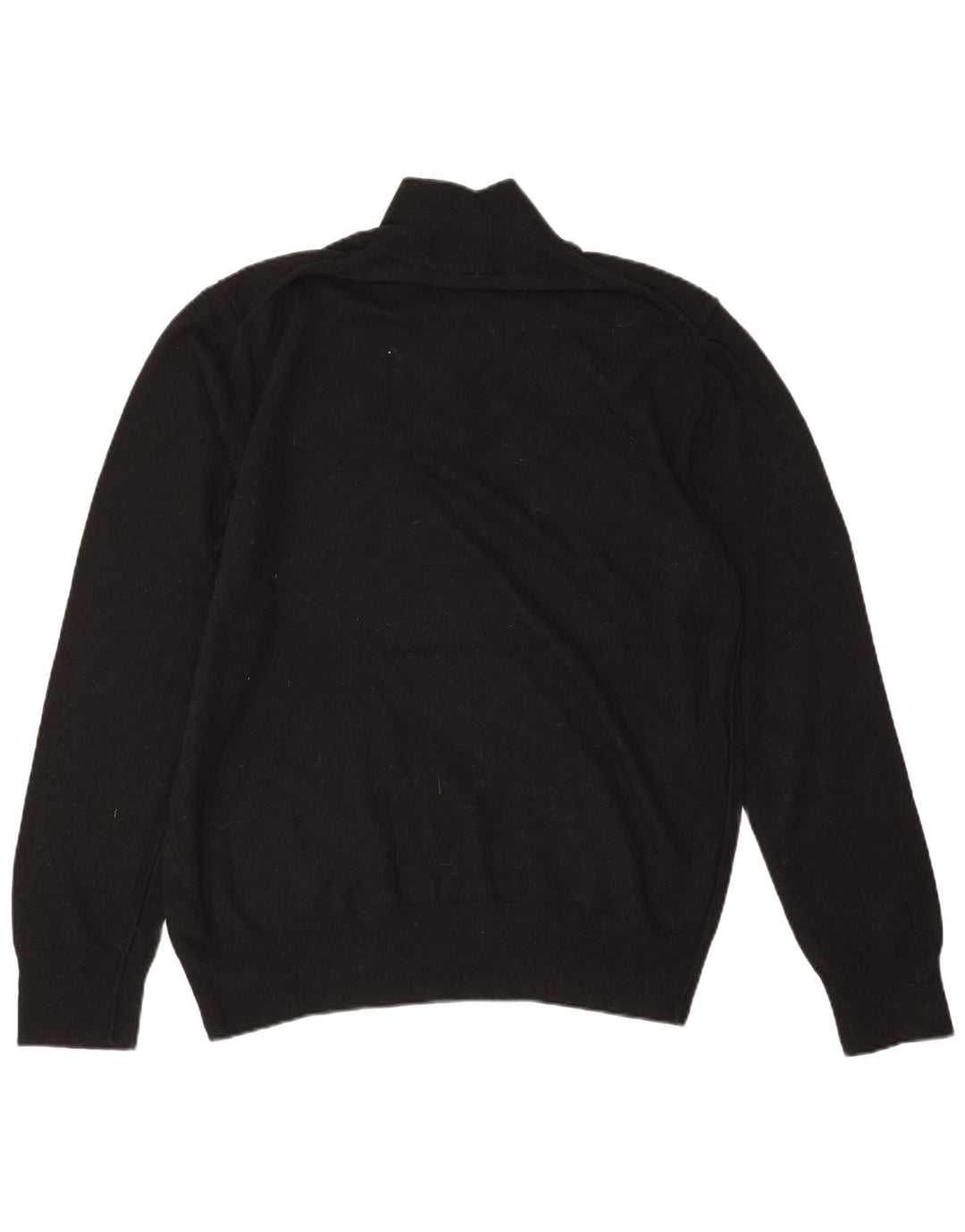 All Saints - Jersey para hombre con cuello y cremallera, talla 2XL, lana negra