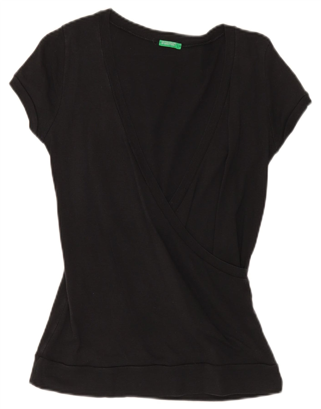 Benetton Blusa Mujer UK 40 Small Negro