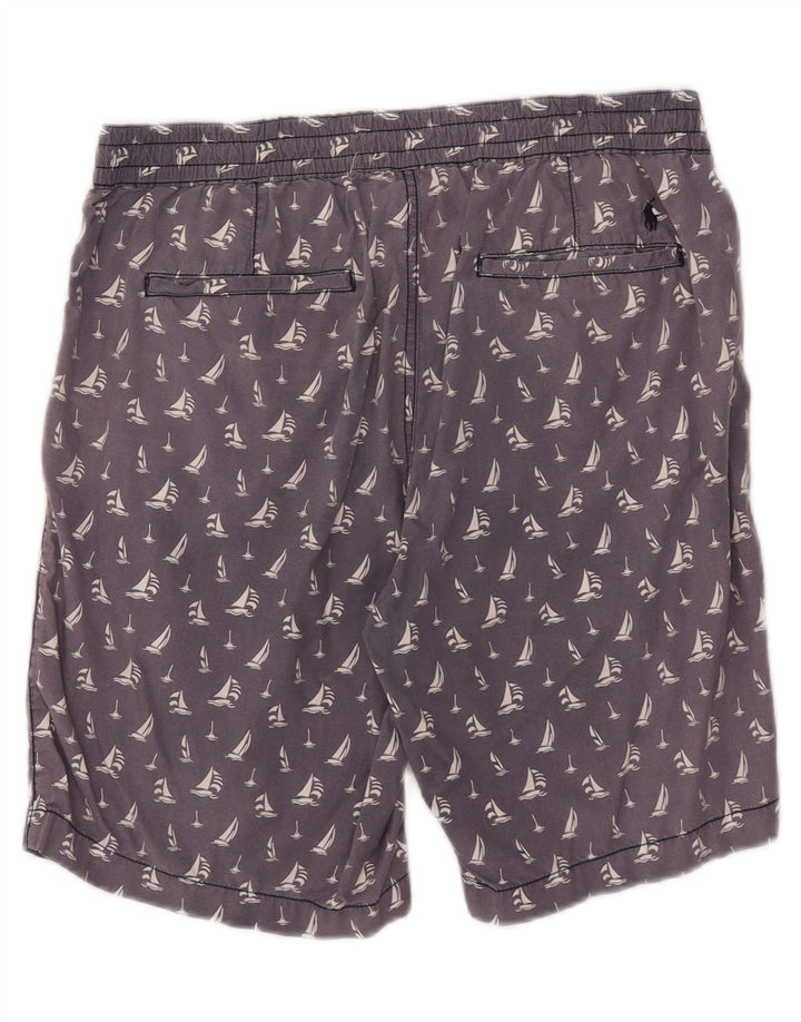 Polo Ralph Lauren pantalones cortos casuales con patrón abstracto para hombre mediano W32 azul marino