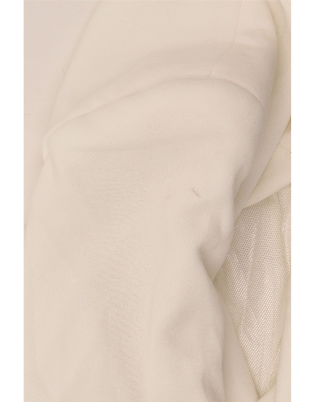 Zara Mujer Chaqueta Americana Abierta De Gran Tamaño UK 6 XS Poliéster Blanco