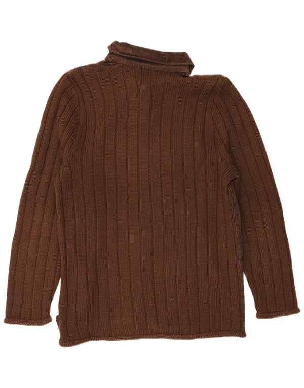 Vintage mujer Cardigan suéter Reino Unido 14 marrón grande