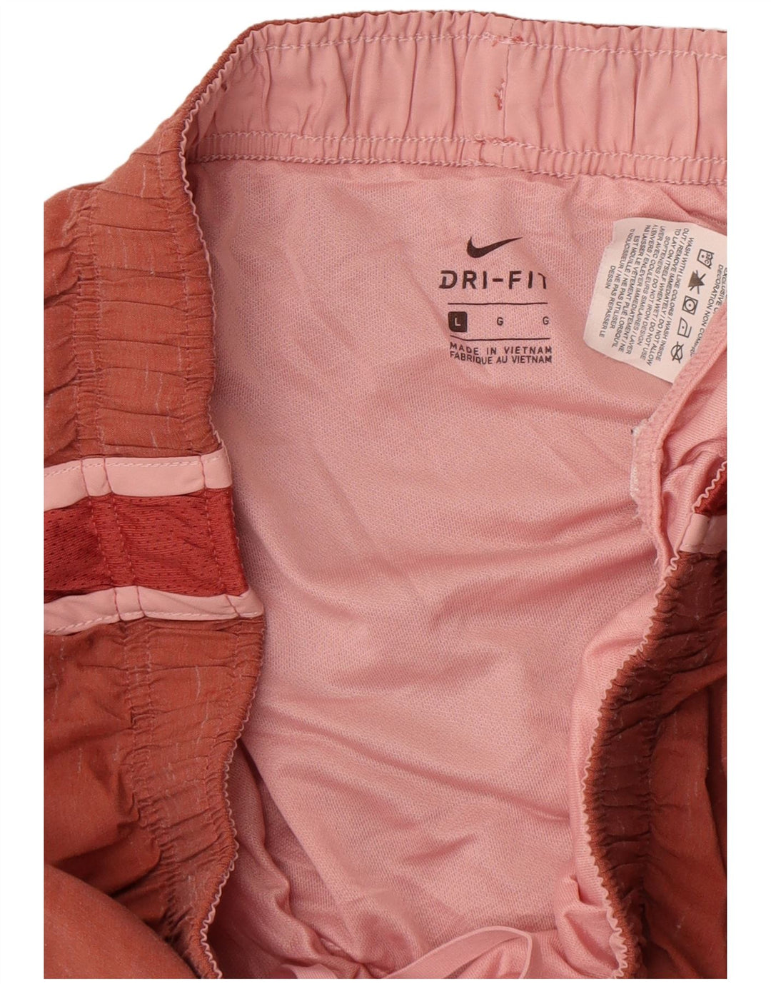 Nike - Pantalones cortos deportivos Dri Fit para mujer, talla grande, color marrón, poliéster moteado