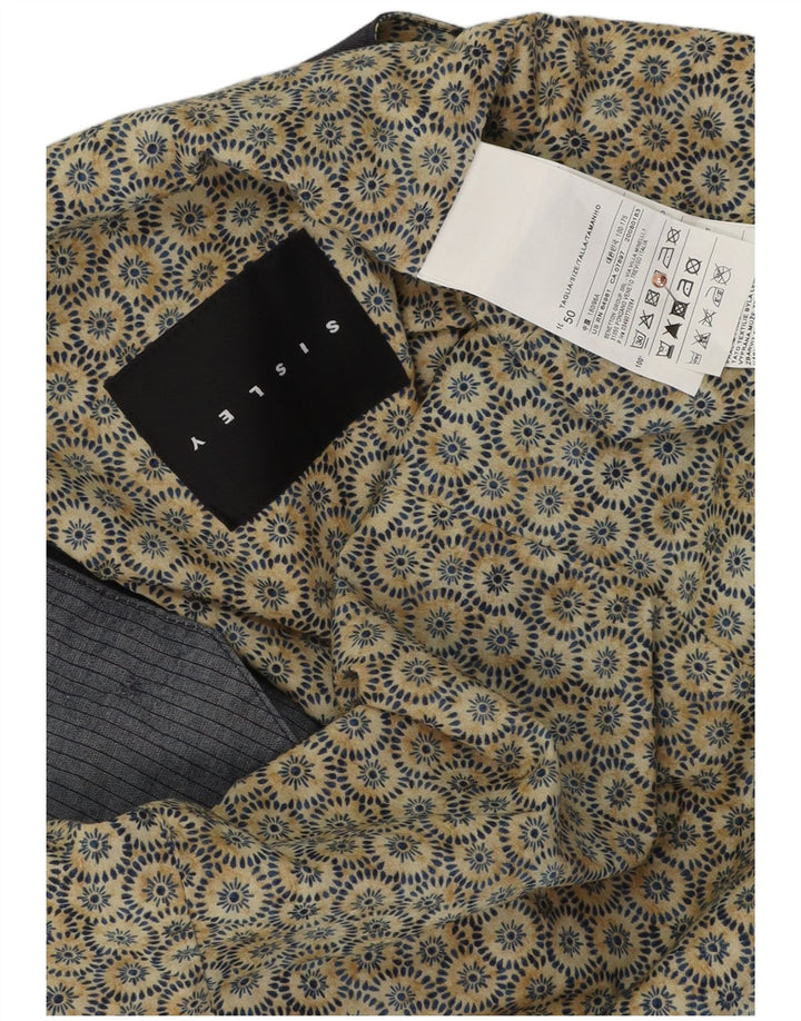 Chaleco de hombre Sisley IT 50 de algodón a rayas azul medio