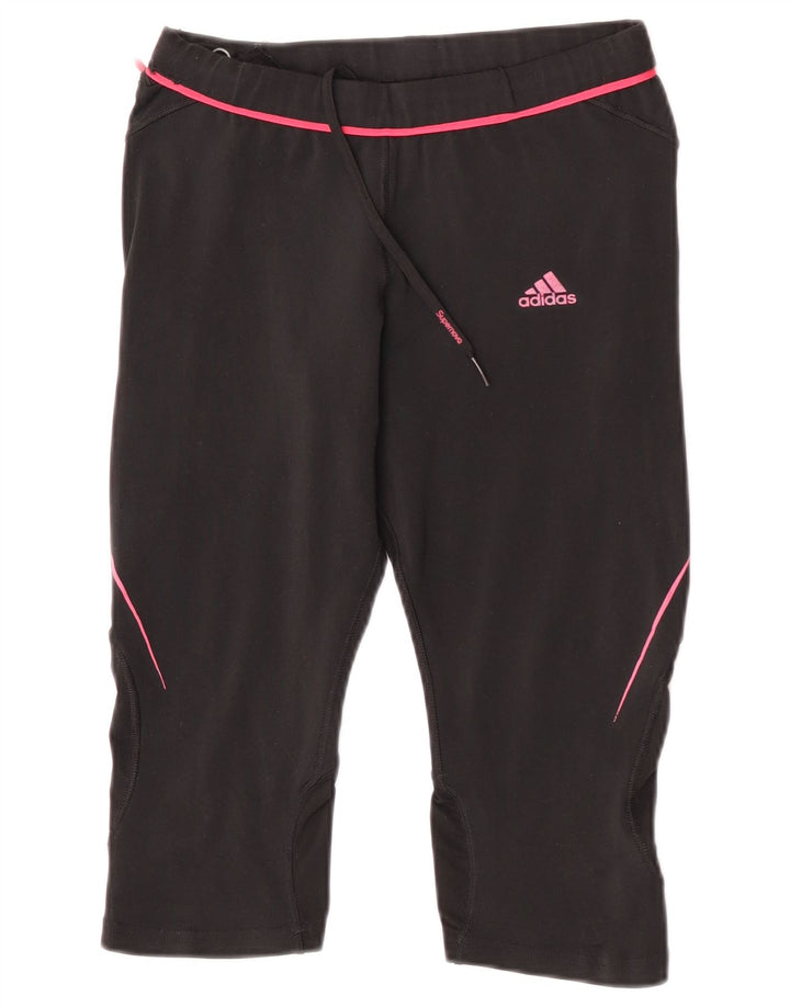 Adidas Climacool Capri Leggings para mujer UK 12 Mediano Negro Poliéster
