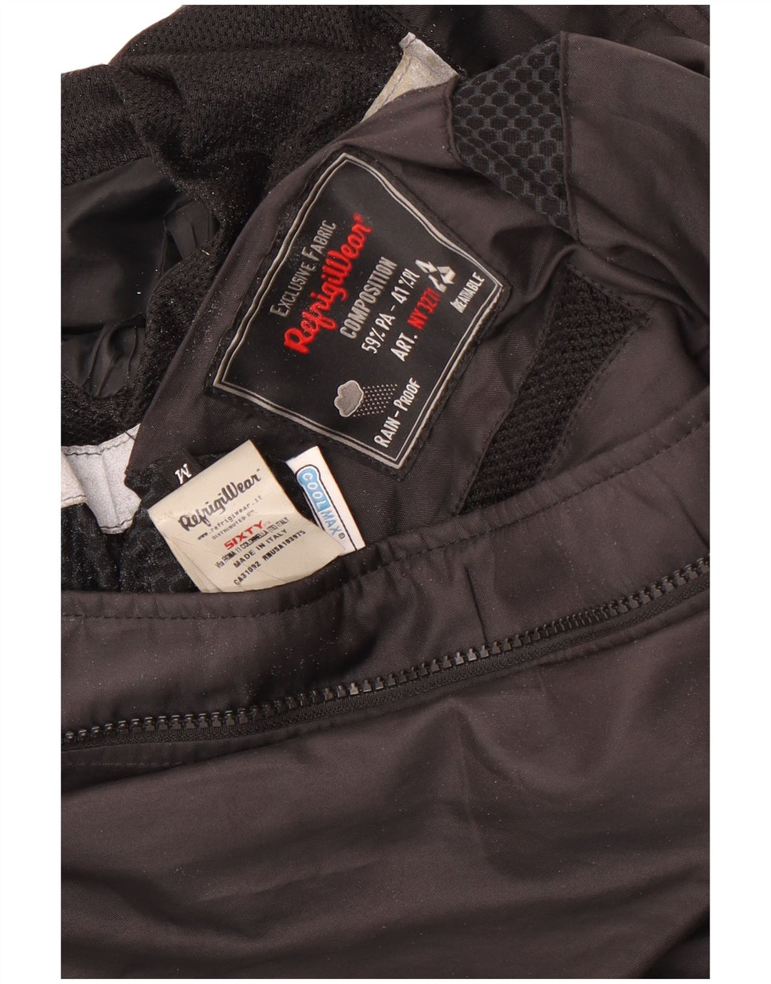 Refrigiwear Chaqueta impermeable para hombre UK 38 Medium Black Polyamide