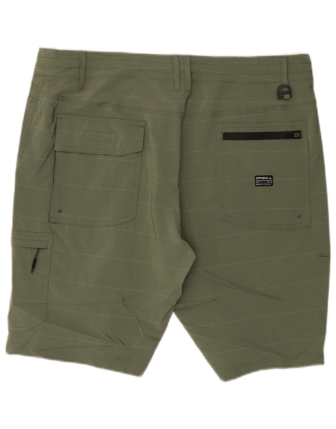 O'Neill Pantalones cortos cargo para hombre W36 Poliéster a rayas caqui grande