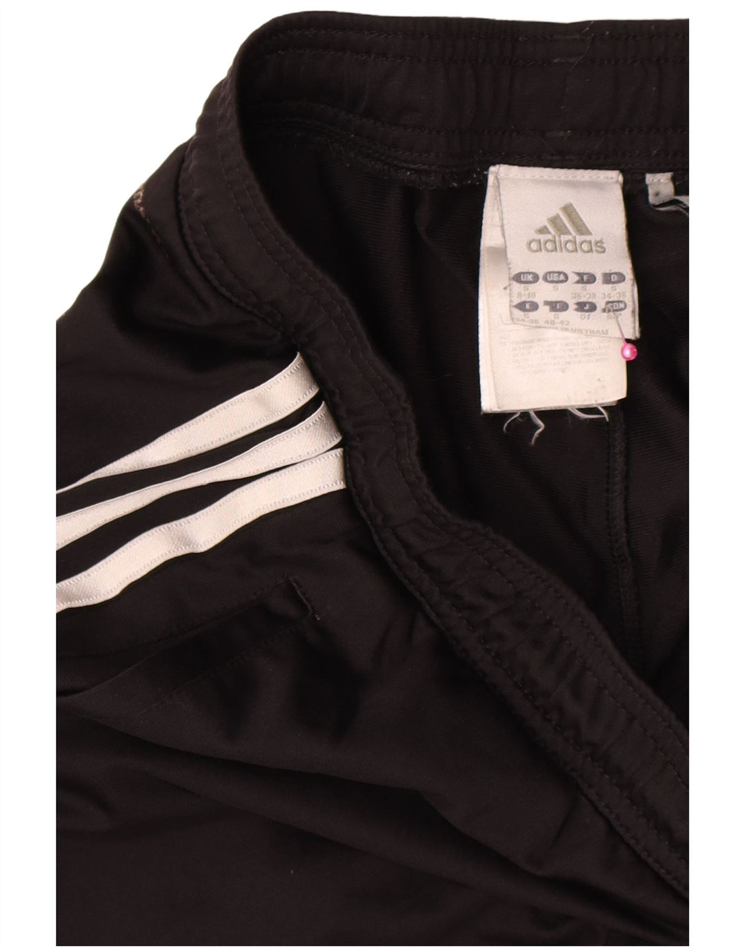 Adidas Mujer Climalite Chándal Pantalones UK 8/10 Pequeño Negro Poliéster