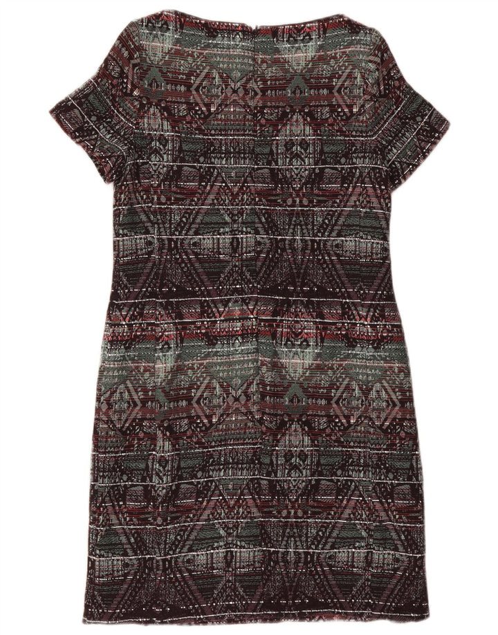 Monsoon Vestido recto para mujer UK 40 Pequeño multicolor geométrico