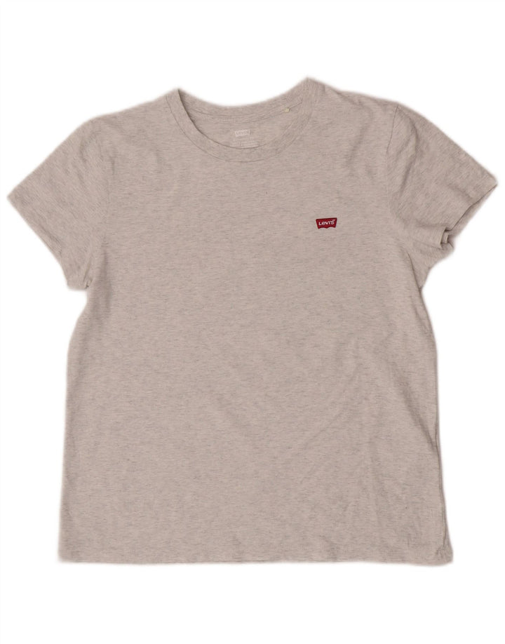 Levi's Camiseta para mujer Top UK 12 Algodón gris medio