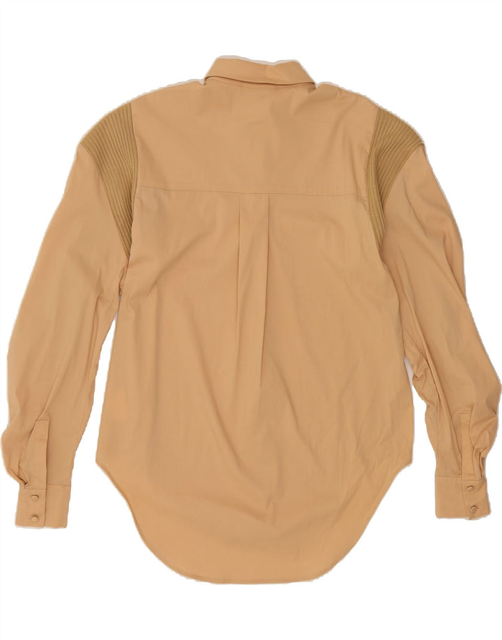 JIJIL Womens Shirt Blouse EU 38 Medium Beige Colourblock Cotton Vintage Jijil and Second-Hand Jijil from Messina Hembry 