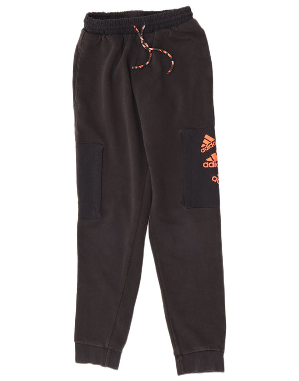 Adidas Mujer Graphic Cargo Chándal Pantalones Joggers UK 4 XS Negro Algodón