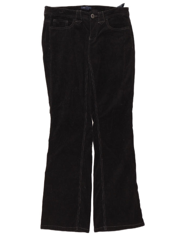 Tommy Hilfiger Pantalones rectos de pana para mujer US 6 Medium W30 L32 Negro